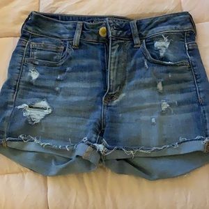 american eagle distressed jean shorts